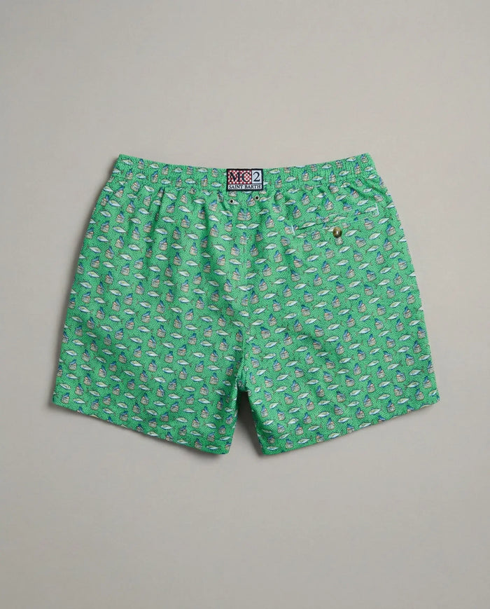Costume Uomo Verde MC2 Saint Barth | Stampa Tonni & Scatole Mc2 Saint Barth