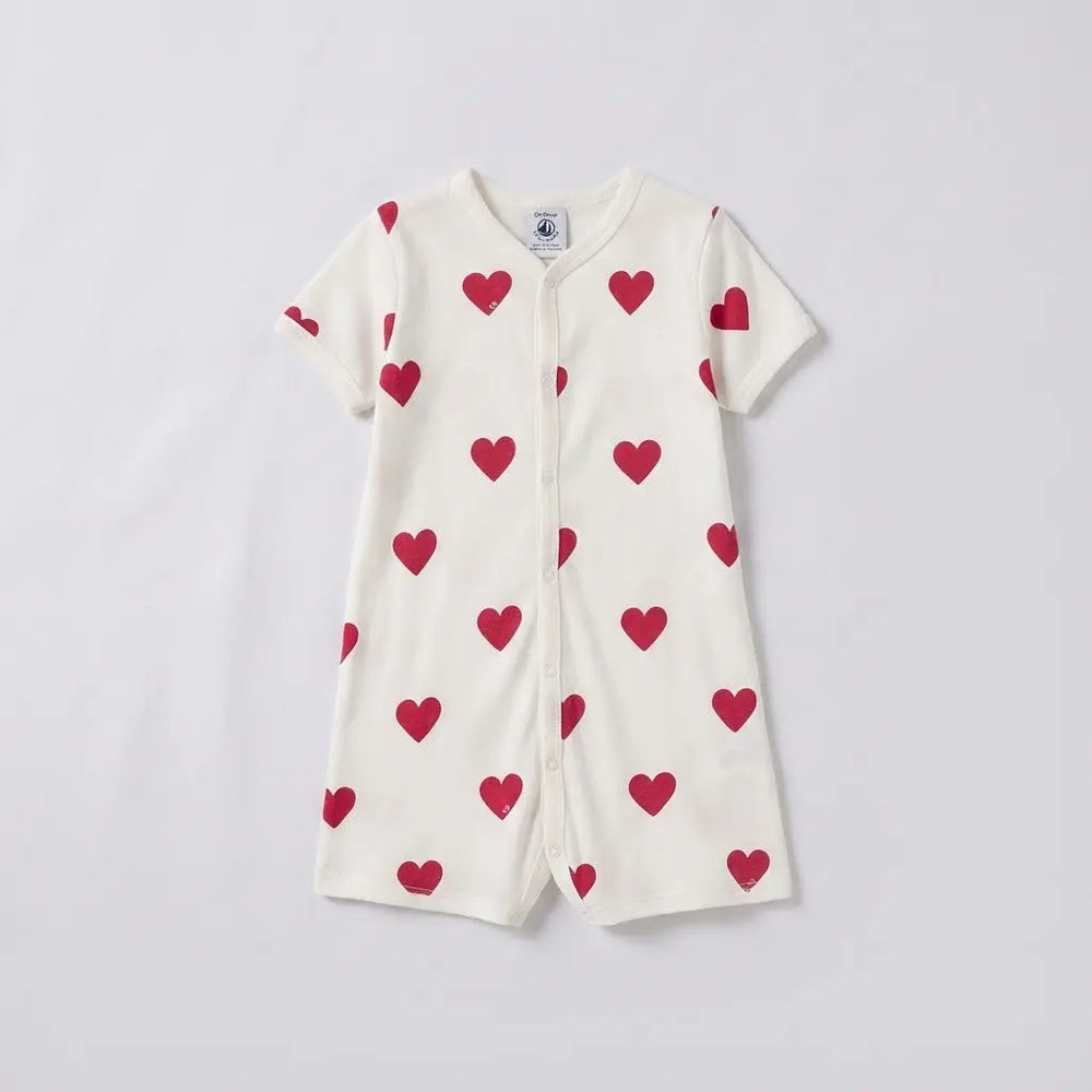 TUTINA CORTA BEBÈ IN COTONE A CUORI PETIT BATEAU Petit Bateau