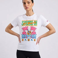 t shirt saint barth donna bianca con stampa anni 90 spritz a prezzo outlet