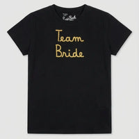 T Shirt Donna Nera Con Ricamo TEAM BRIDE | MC2 Saint Barth Mc2 Saint Barth