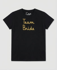 T Shirt Donna Nera Con Ricamo TEAM BRIDE | MC2 Saint Barth Mc2 Saint Barth