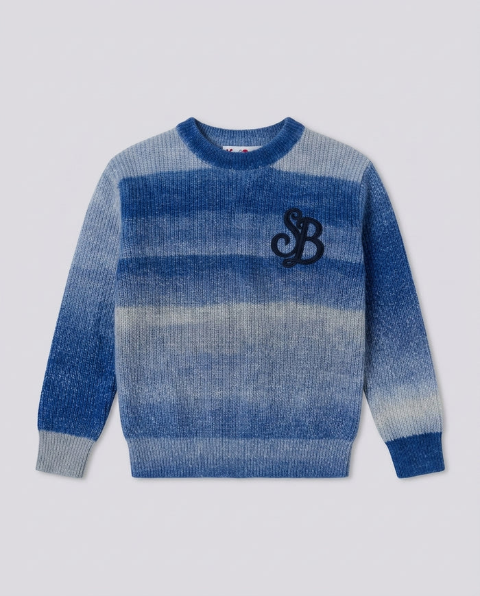 Maglione Saint Barth Kids Legacy Sfumato Blu – fronte