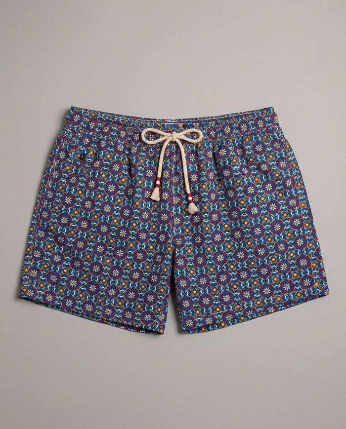 Costume Blu Uomo Mc2 Saint Barth | Stampa Geometrica Mc2 Saint Barth