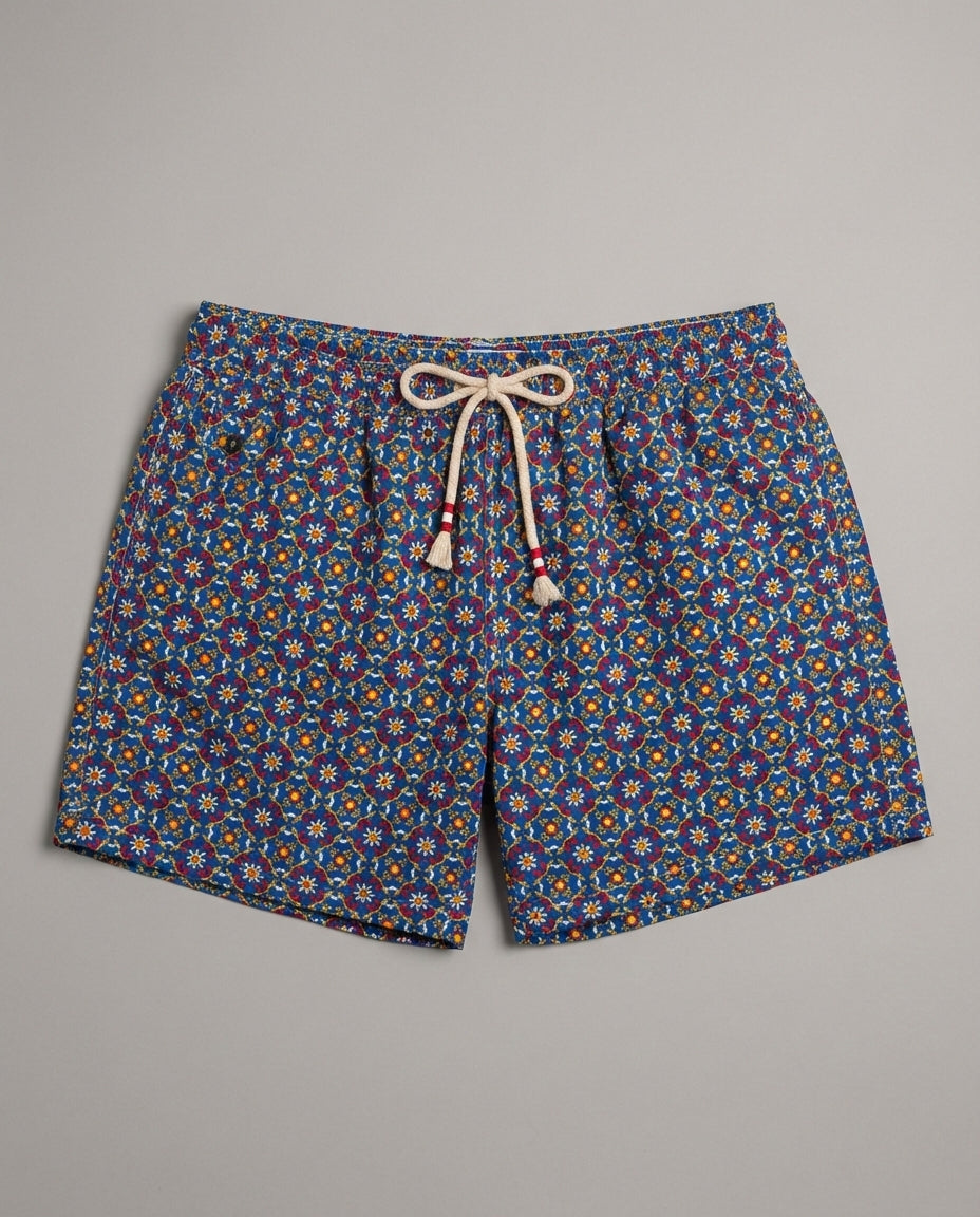 Costume Blu Uomo Mc2 Saint Barth | Stampa Geometrica Mc2 Saint Barth