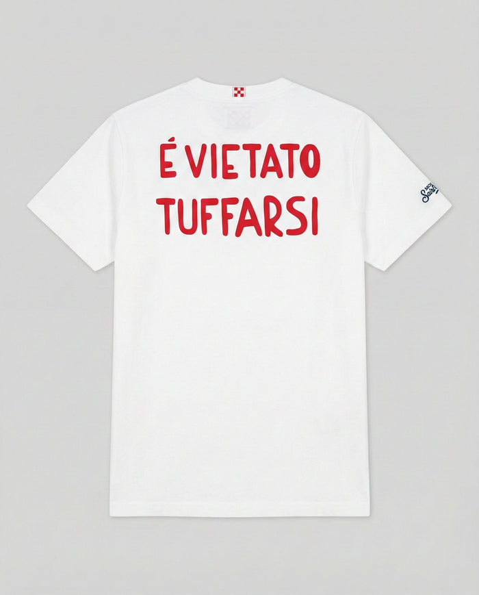 T Shirt Uomo Bianca con Ricamo Forte dei Marmi | Mc2 Saint Barth Mc2 Saint Barth