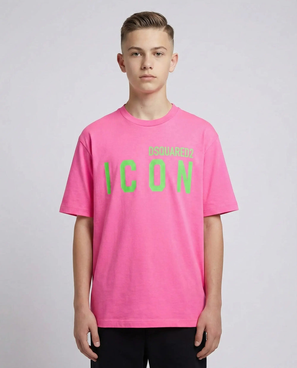 T Shirt Dsquared2 Icon | Logo Verde | Fucsia Dsquared2