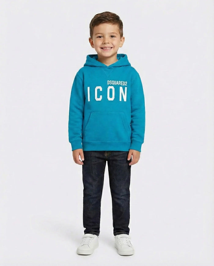 Felpa Bambino Dsquared2 Icon | Unisex | Cappuccio con Logo Dsquared2 Bambino