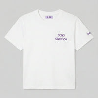 T Shirt Donna Bianca Con Ricamo Sono Sbronza | Mc2 Saint Barth Mc2 Saint Barth
