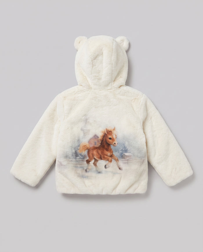 Giacca in Pelliccia Saint Barth Kids Pony – fronte