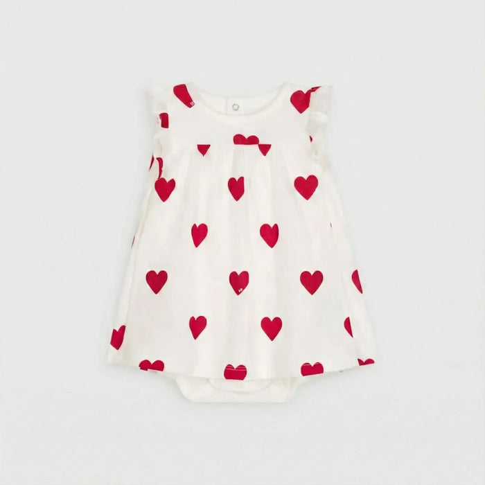 ABITO BODY PER BEBÈ IN COTONE BIOLOGICO CON MOTIVO A CUORE PETIT BATEAU Petit Bateau