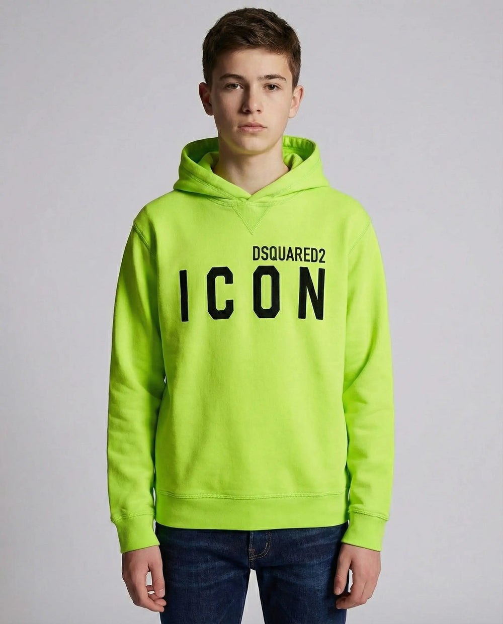 Felpa Dsquared2 Icon | Cappuccio | Verde Lime Dsquared2