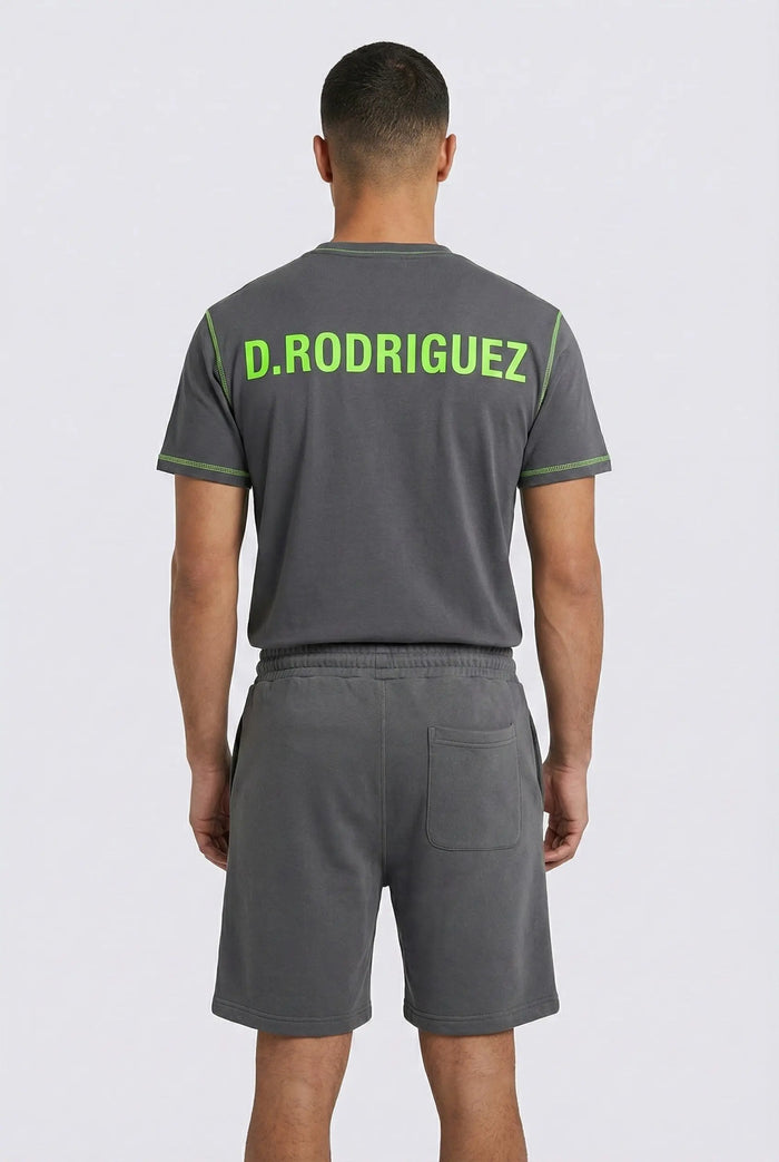 Completo Estivo Diego Rodriguez Uomo | Logo Fluo | Grigio Piombo Diego Rodriguez