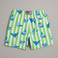 Costume Uomo Lighting 70 Verde Rigato MC2 Saint Barth | Stampa Razze Blu Mc2 Saint Barth