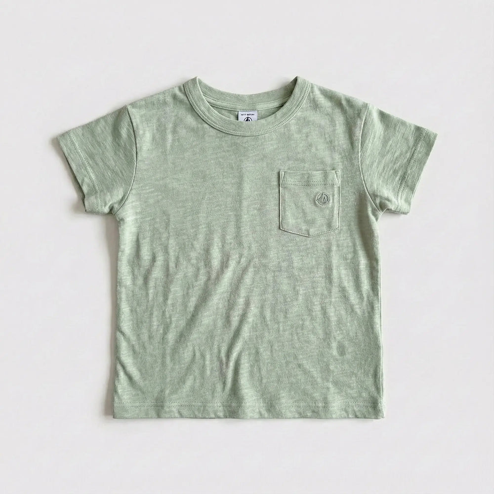 T-SHIRT BEBÈ A MANICHE CORTE IN JERSEY FIAMMATO PETIT BATEAU Petit Bateau