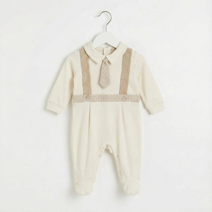 TUTINA IN JERSEY BIELASTICO EFFETTO SALOPETTE DA NEONATO LALALU' Lalalu