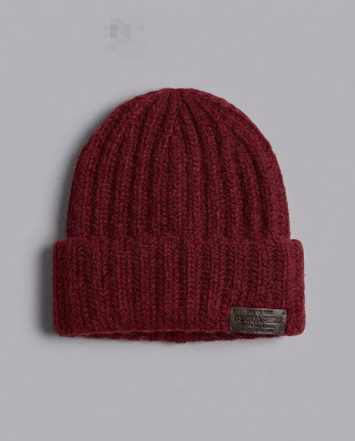 Dsquared2 Junior Cappello in Maglia Bordeaux