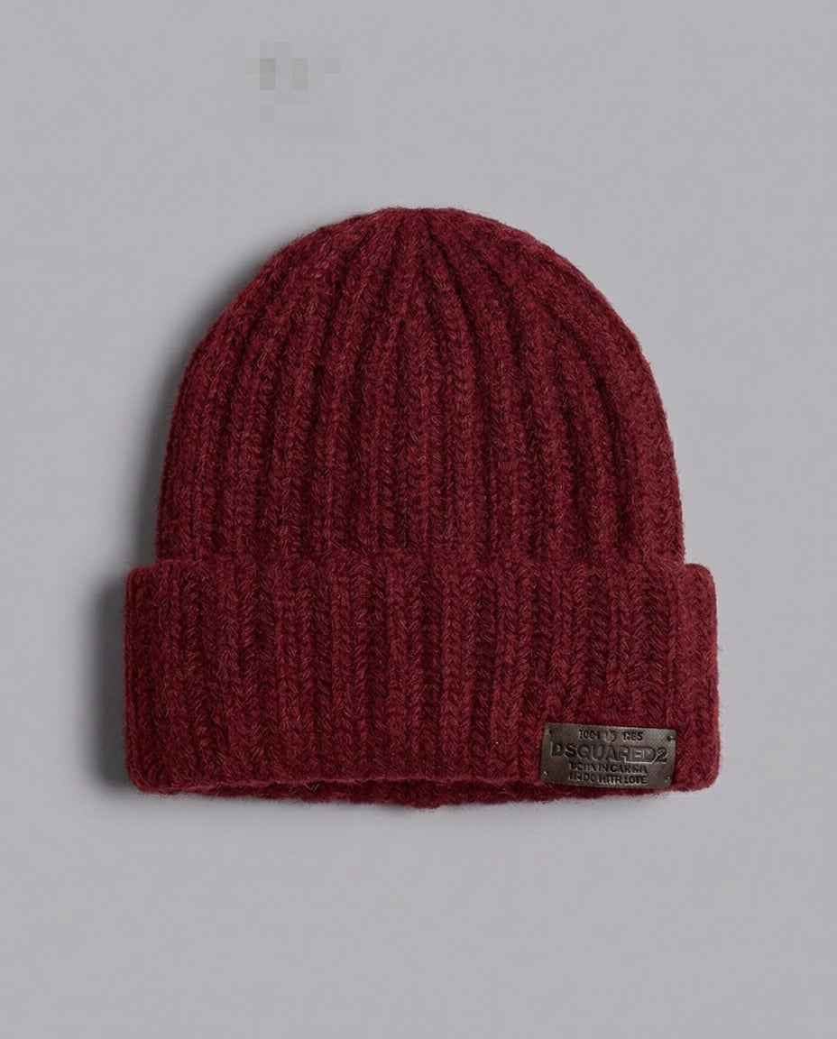 Dsquared2 Junior Cappello in Maglia Bordeaux