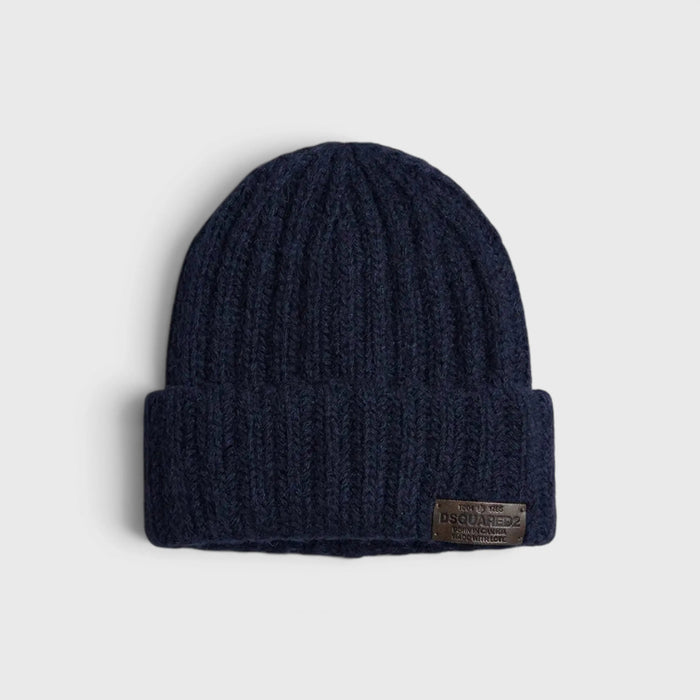 Dsquared2 Junior Cappello in Maglia Blu Navy Dsquared2 Junior