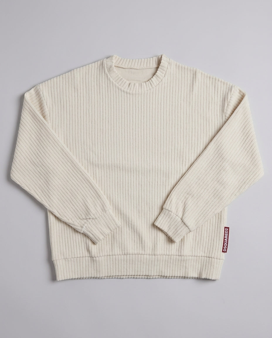 Dsquared2 Junior Felpa a Coste Panna