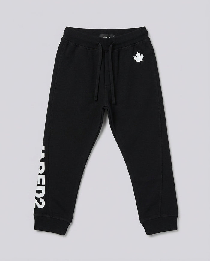 Dsquared2 Junior Pantaloni Jogger Foglia Neri