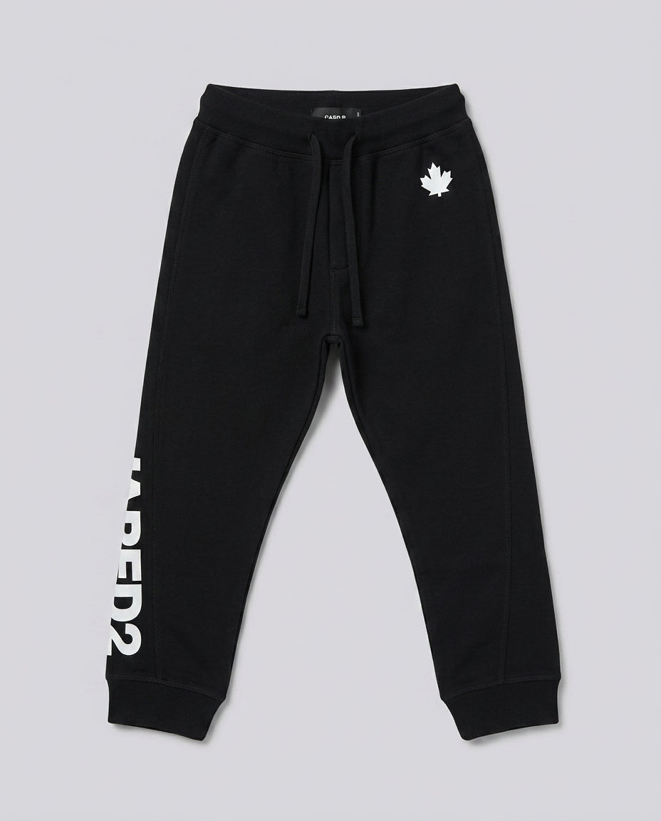 Dsquared2 Junior Pantaloni Jogger Foglia Neri