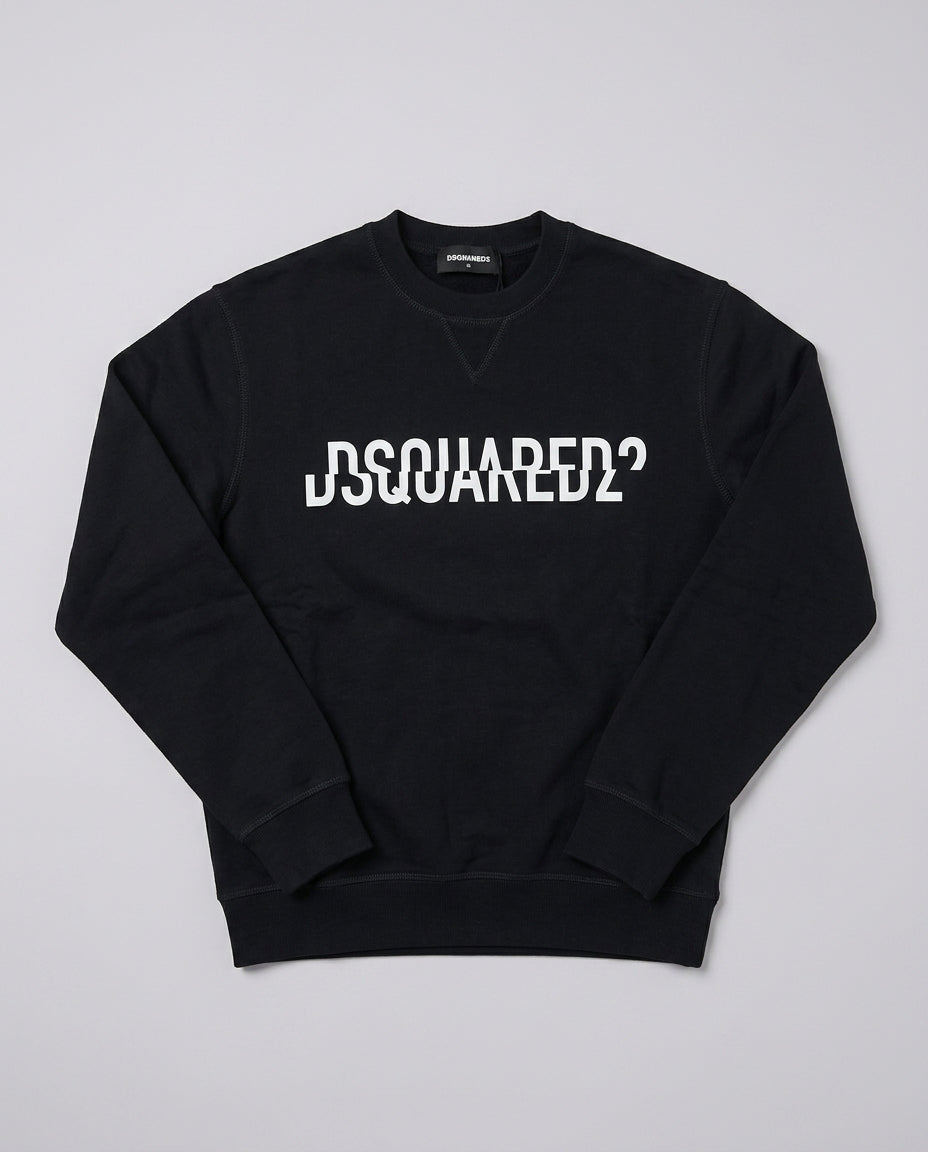 Dsquared2 Junior Felpa Girocollo Relax Nera