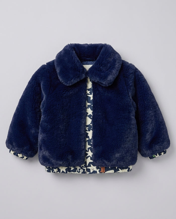 Stella McCartney Kids Giubbino Ecopelliccia Blu TX2B17