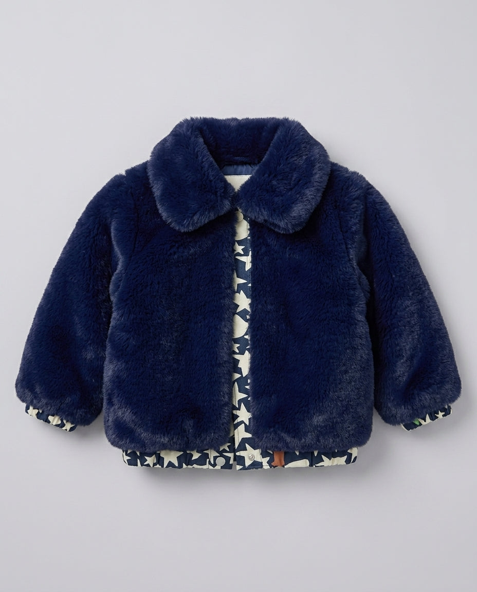 Stella McCartney Kids Giubbino Ecopelliccia Blu TX2B17