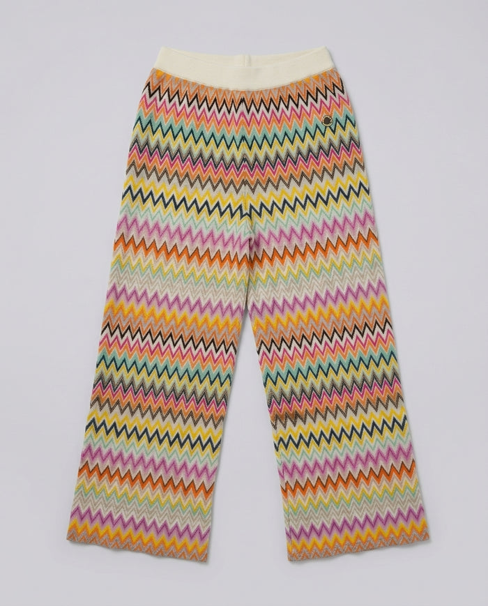 Missoni Kids Pantalone Zig Zag Multicolor MV6B10