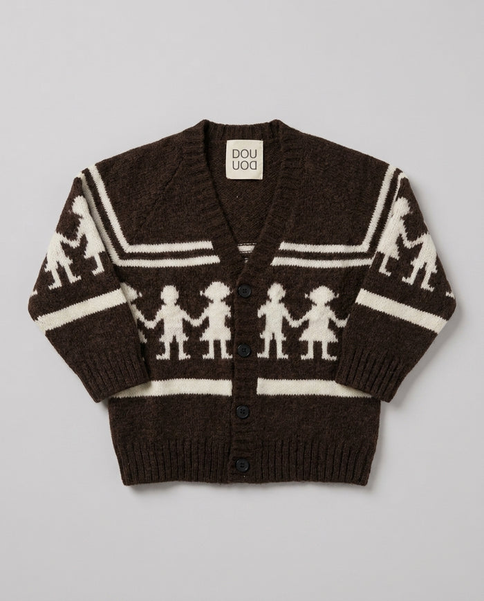Douuod Kids Maglia Marrone Avorio DX9P20 | Bambino 4-8 Anni