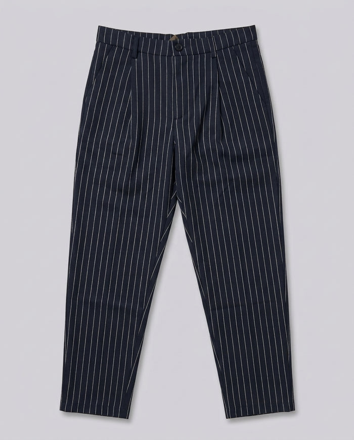 Douuod Kids Pantalone Gessato Blu Avorio DV6P00 | Bambino 8 Anni