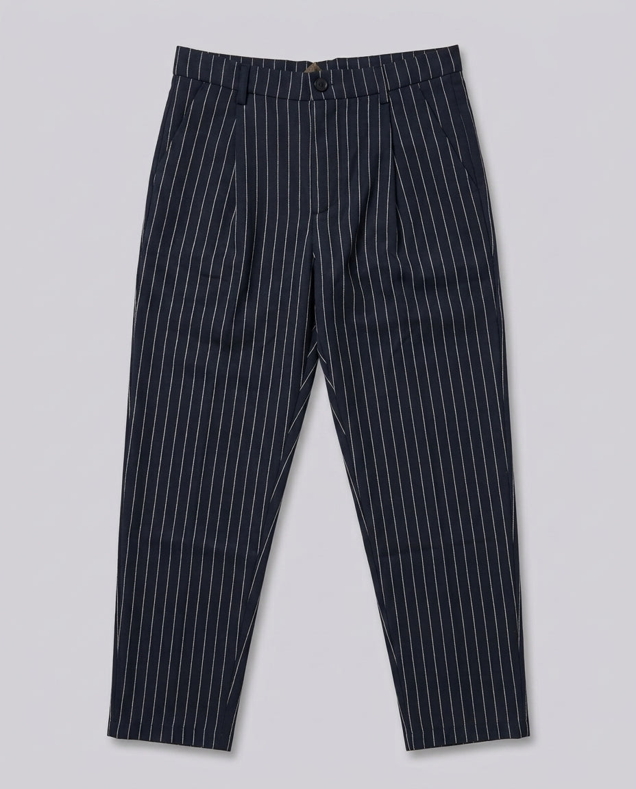 Douuod Kids Pantalone Gessato Blu Avorio DV6P00 | Junior 13-14 Anni