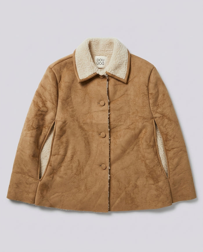 Douuod Kids Cappotto Montone Marrone DV2A23 | Bambino 8-10 Anni