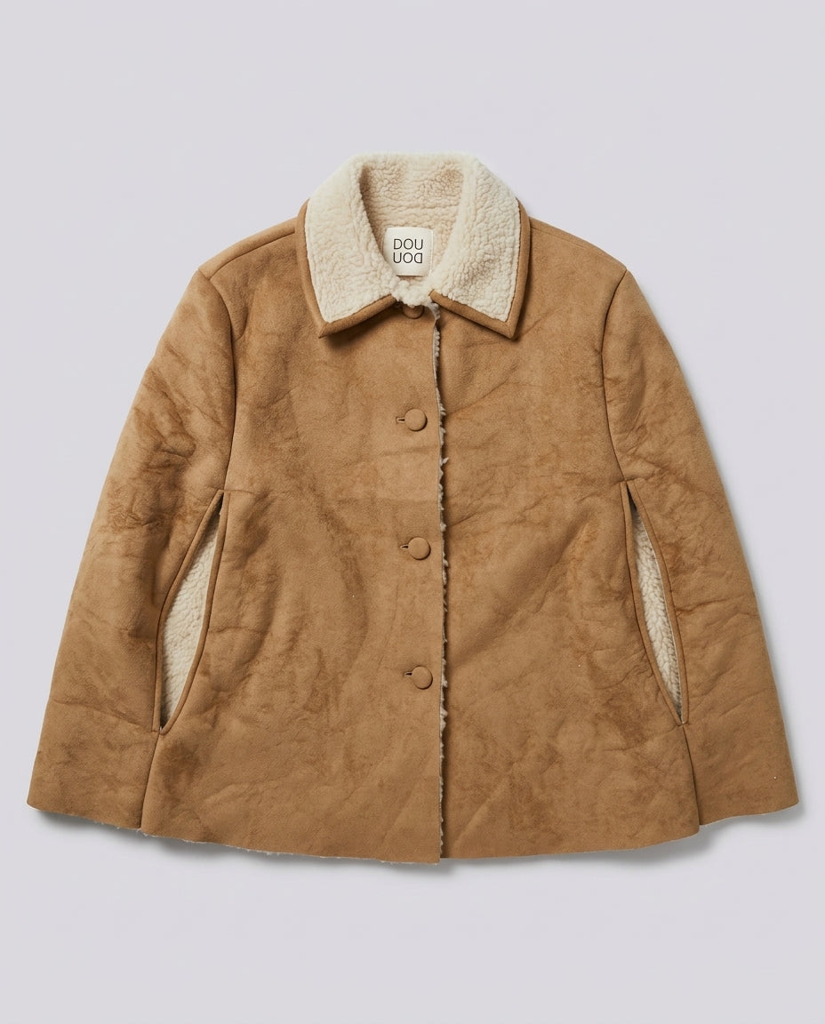 Douuod Kids Cappotto Montone Marrone DV2A23 | Junior 12-13 Anni