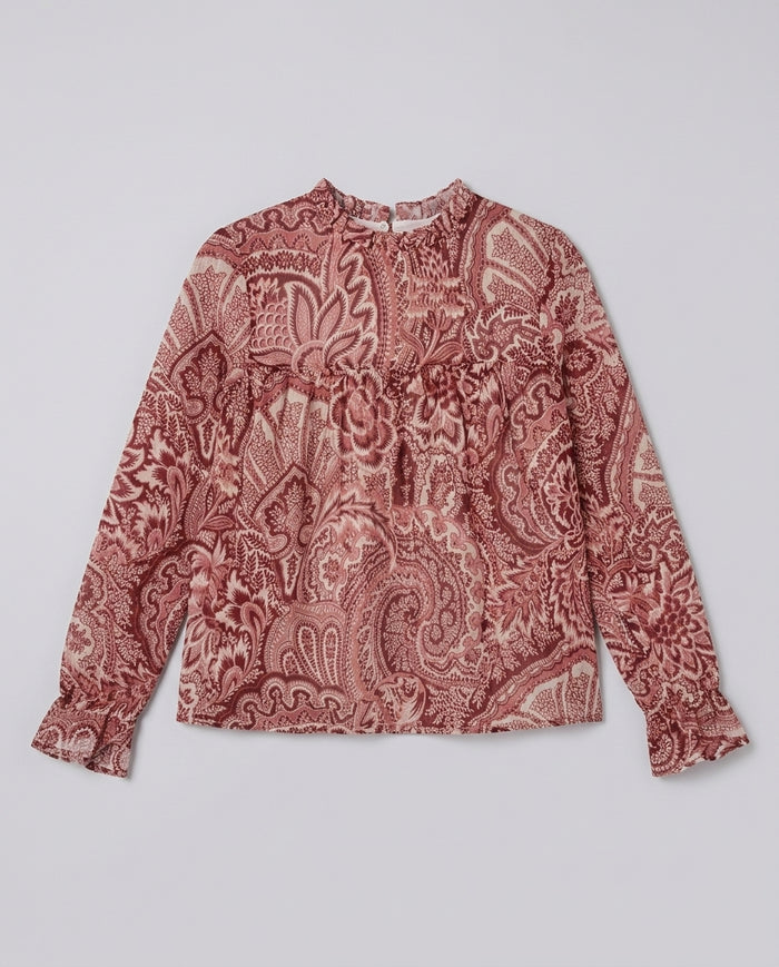 Etro Kids Camicia Paisley Marrone GX5A10 | Bambino 8-10 Anni