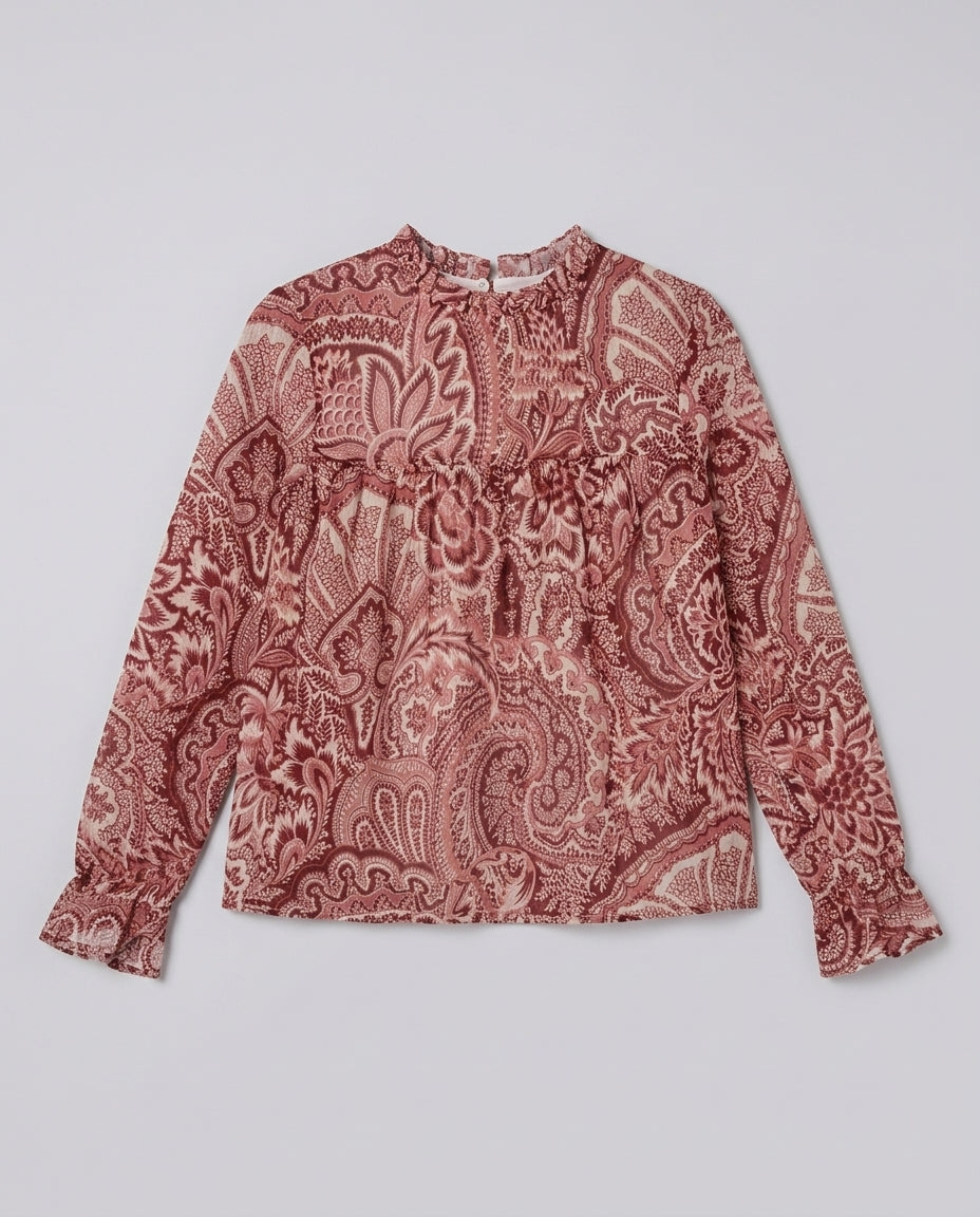 Etro Kids Camicia Paisley Marrone GX5A10 | Junior 12-16 Anni