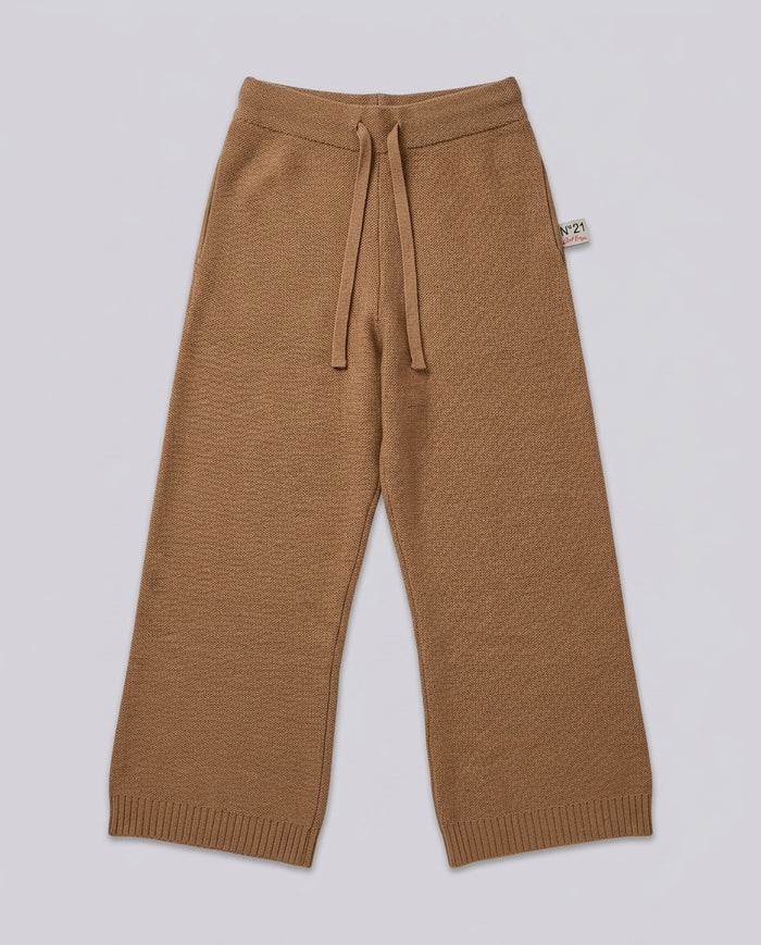 N21 Kids Pantalone in Maglia Cammello N2106Y | Bambino 8 Anni
