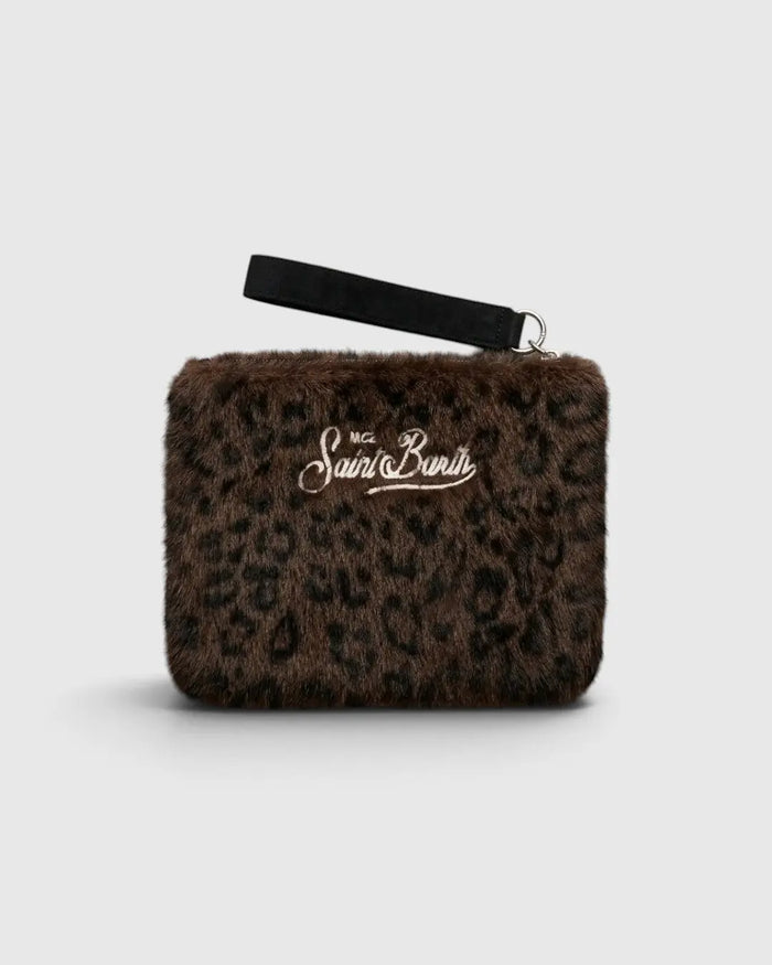 Pochette MC2 Saint Barth Pareasy in Pelliccia Leopardata | Donna e Bambina Mc2 Saint Barth