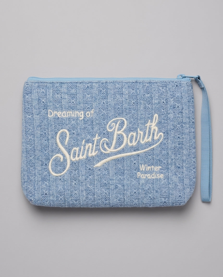 Pochette Saint Barth Kids Aline in maglia a stelle – fronte