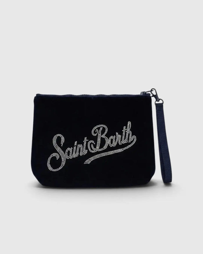 Pochette MC2 Saint Barth Aline in Velluto con Strass | Donna e Bambina Mc2 Saint Barth
