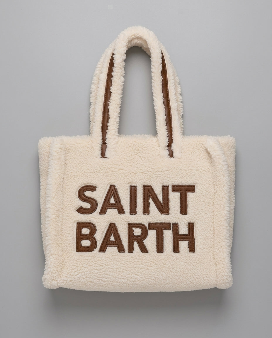 Borsa a Mano Saint Barth Kids Colette Maxi Teddy Logo – fronte