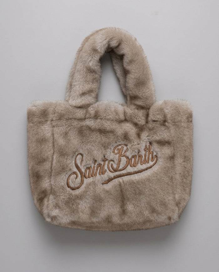 Borsa a Mano Saint Barth Kids Colette in pelliccia – fronte