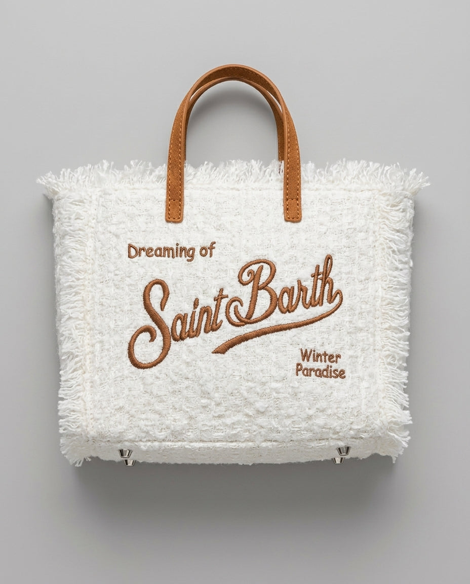 Borsa Vanity Mini Saint Barth Kids in tweed – fronte