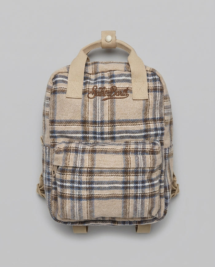 Zainetto Saint Barth Kids Mini Backpack tartan – fronte