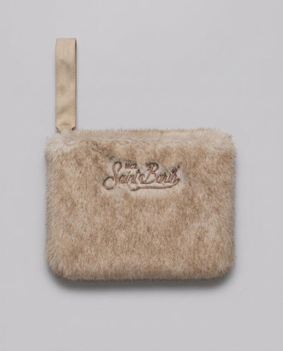 Pochette Saint Barth Kids Pareasy in pelliccia – fronte
