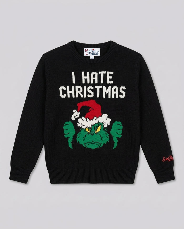 Maglione Natalizio Saint Barth Kids Grinch Boo – fronte