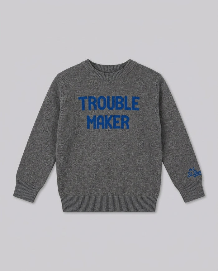Maglione Saint Barth Kids Trouble Maker – fronte