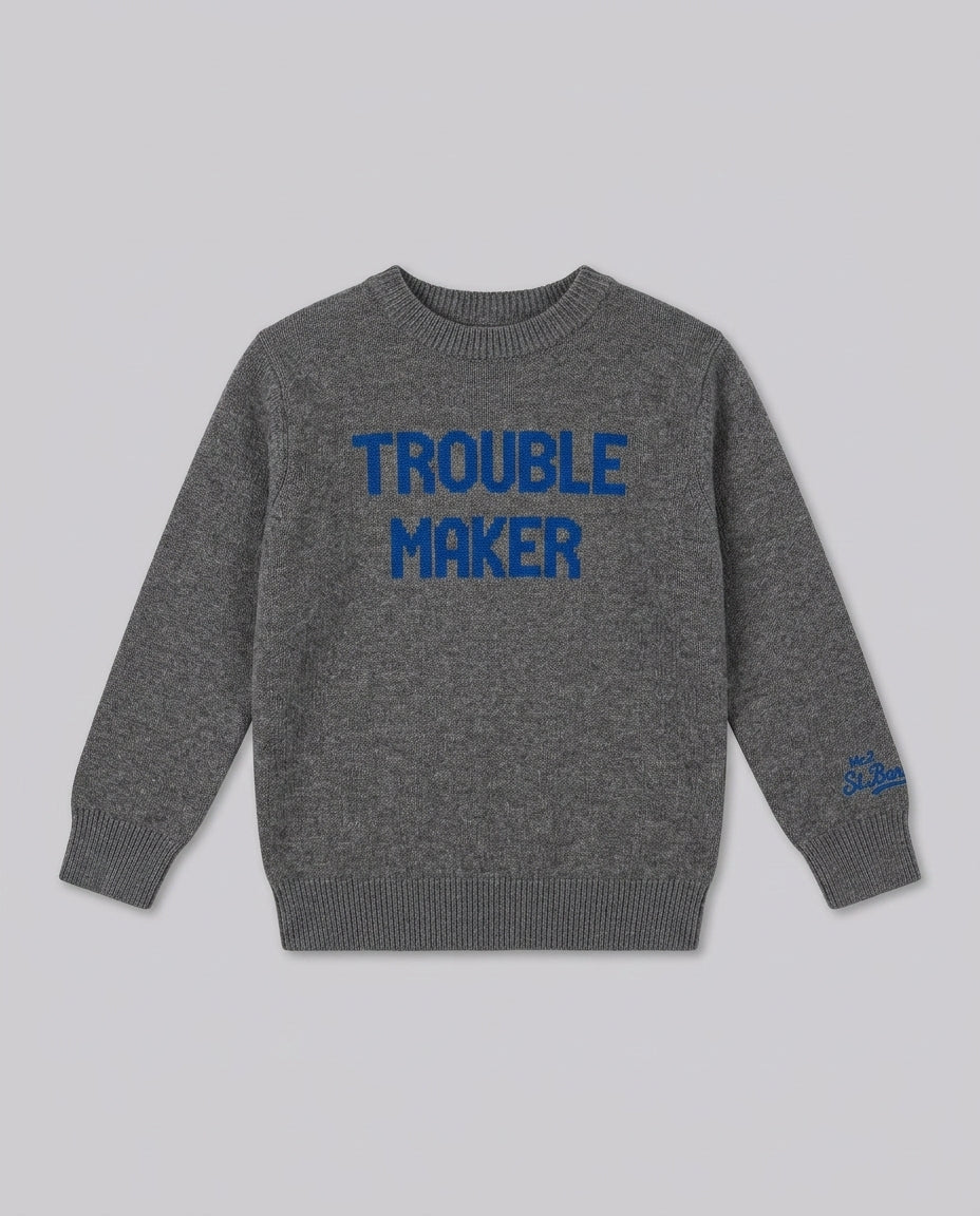 Maglione Saint Barth Kids Trouble Maker – fronte