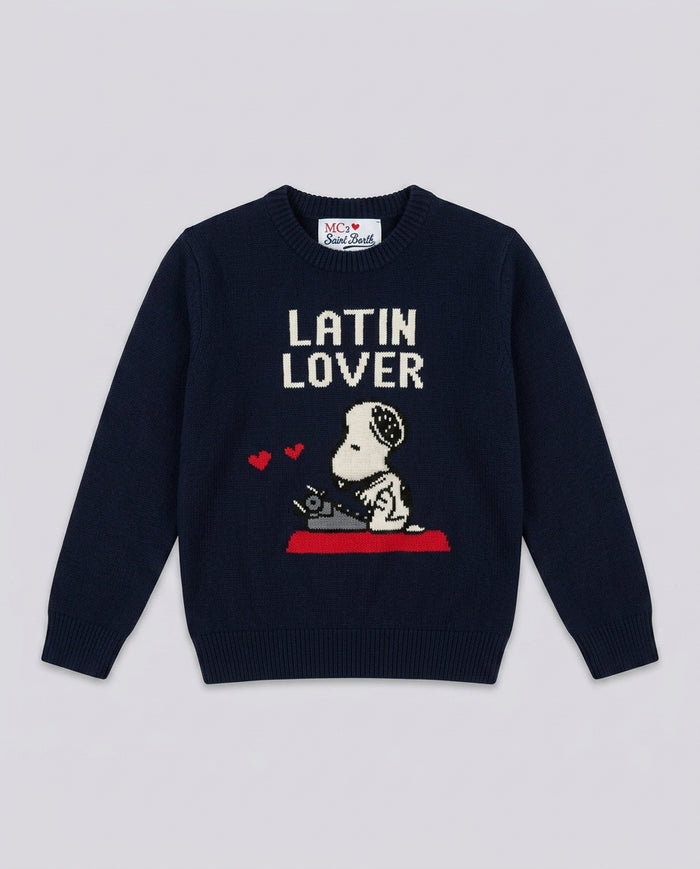 Maglione Saint Barth Kids Snoopy Latin Lover – fronte