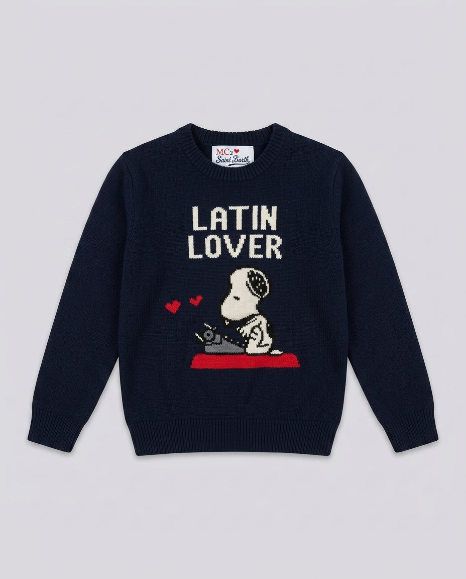 Maglione Saint Barth Kids Snoopy Latin Lover – fronte